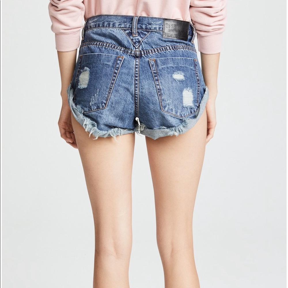 One Teaspoon distressed jean shorts
